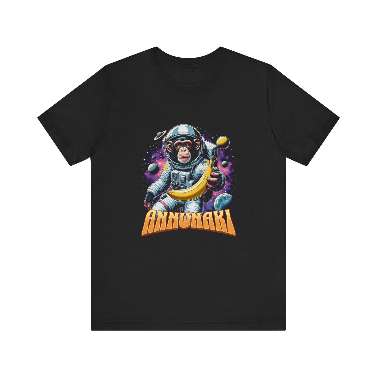 Cute Astronaut Monkey Tee, Unisex Short Sleeve Shirt, Space Lover Gift, Fun Casual Wear, Unique T-shirt for Kids & Adults