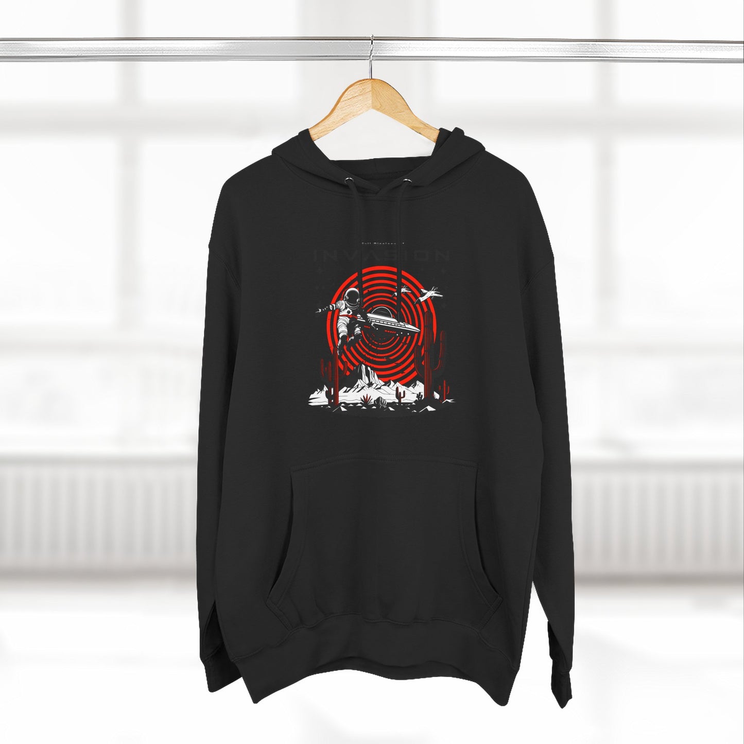 Full Disclosure Alien Invasion Fleece Hoodie, Extraterrestrial Women's Sweatshirt, Outer Space Three-Panel Fleece Jacket, UFO Invasion