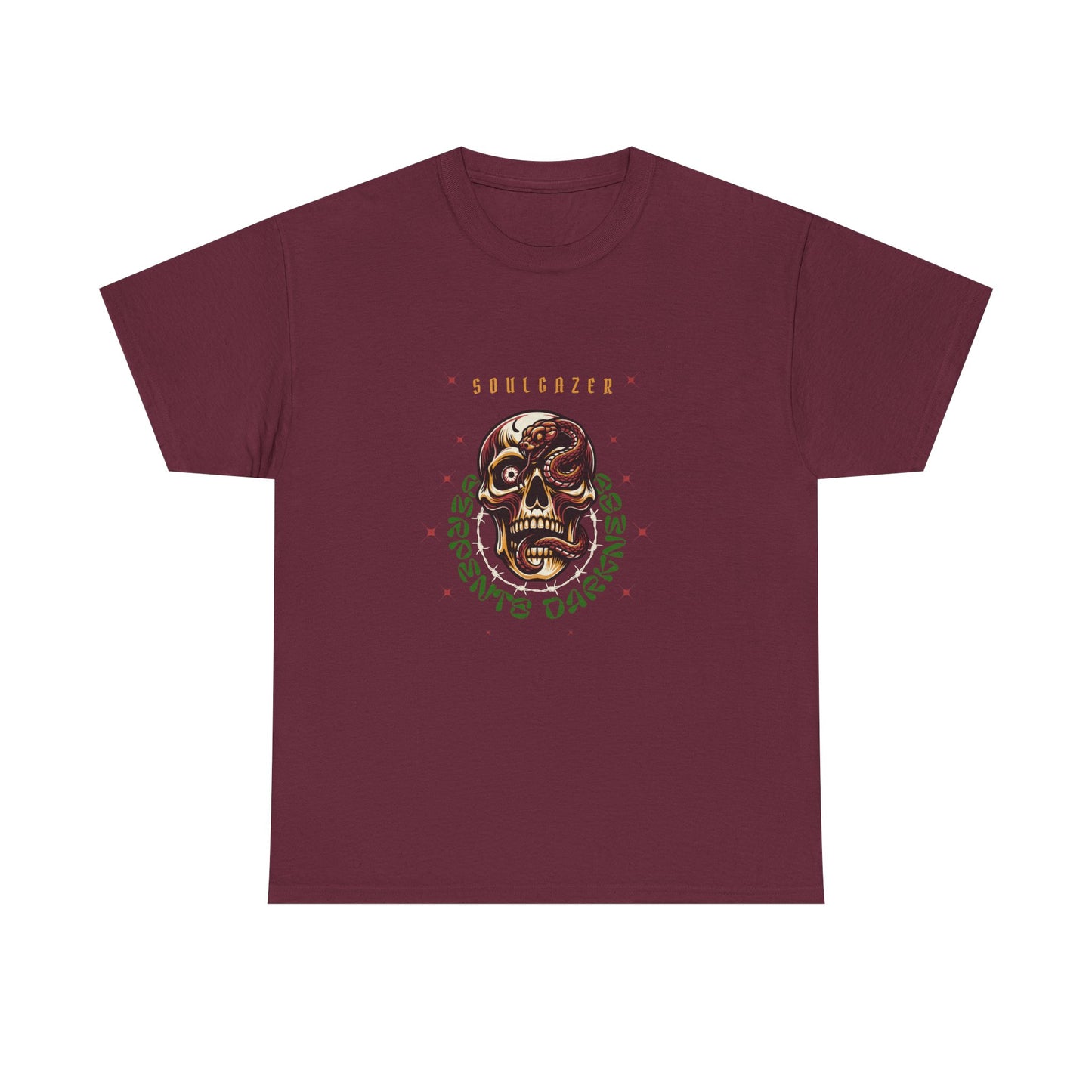 Soulgazer Skeleton Snake Eye Unisex Heavy Cotton Tee | Custom Design