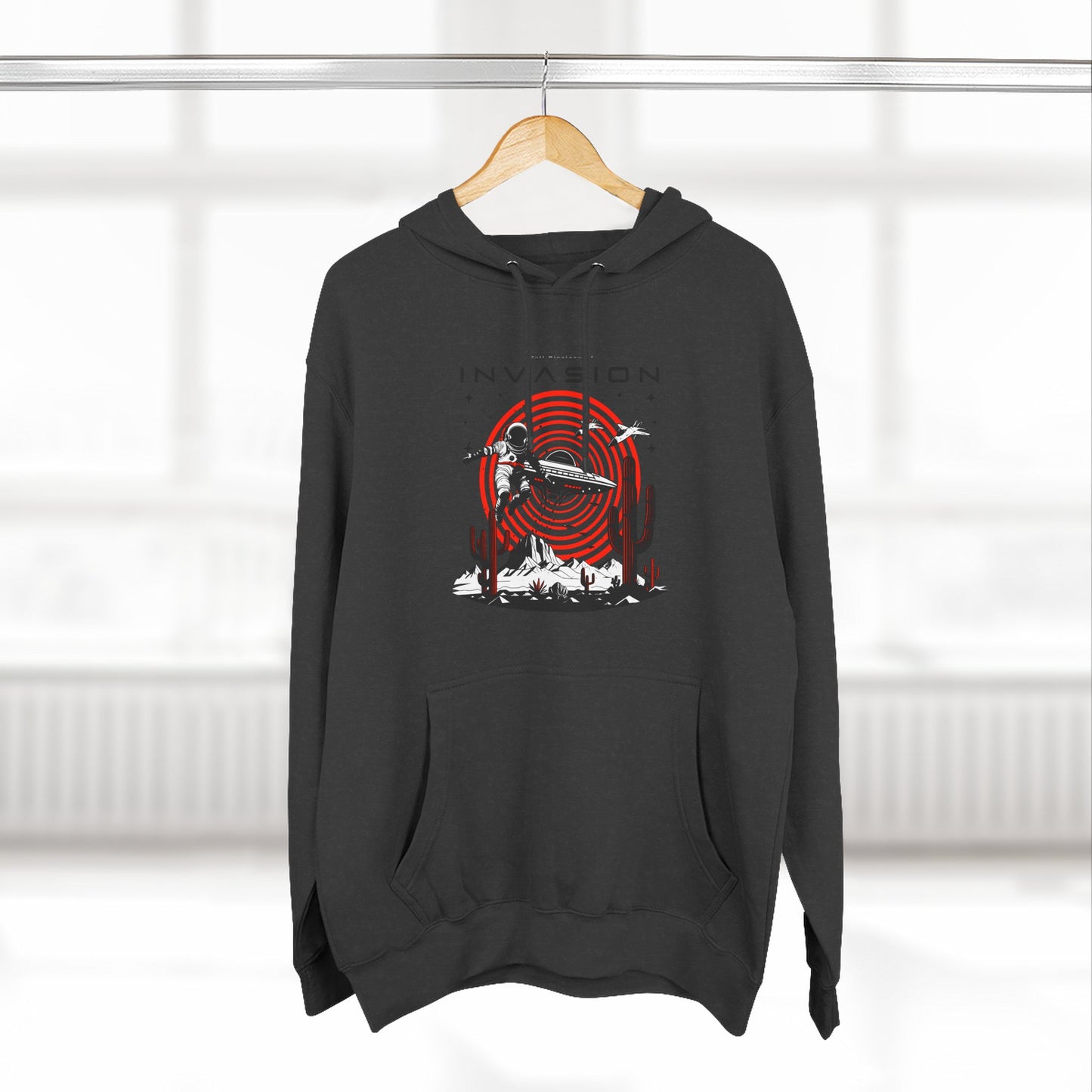 Full Disclosure Alien Invasion Fleece Hoodie, Extraterrestrial Women's Sweatshirt, Outer Space Three-Panel Fleece Jacket, UFO Invasion