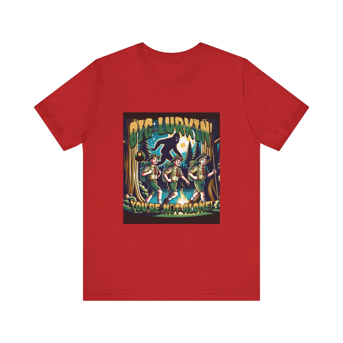 Big Lurkin Bigfoot Tee - Unisex Shirt, Sasquatch T-Shirt, Yeti Top, Cryptid Apparel, Wilderness Gift