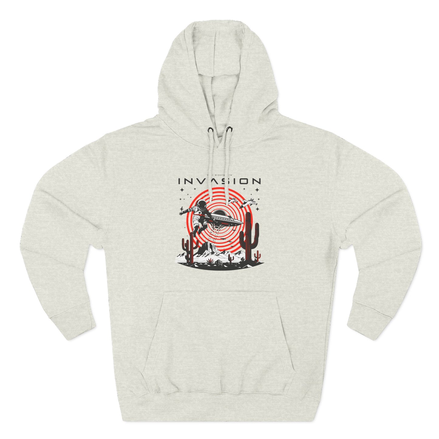 Full Disclosure Alien Invasion Fleece Hoodie, Extraterrestrial Women's Sweatshirt, Outer Space Three-Panel Fleece Jacket, UFO Invasion