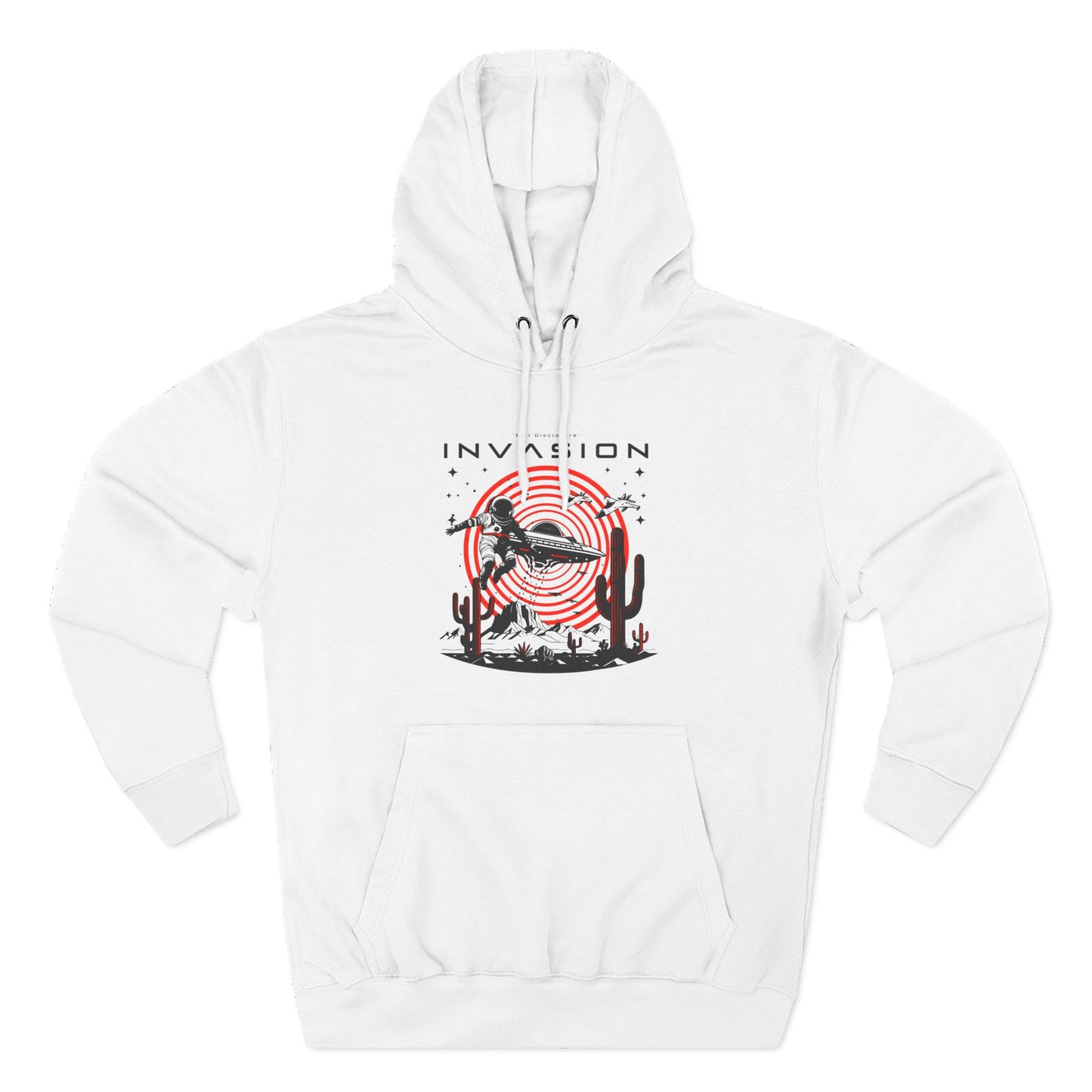 Full Disclosure Alien Invasion Fleece Hoodie, Extraterrestrial Women's Sweatshirt, Outer Space Three-Panel Fleece Jacket, UFO Invasion