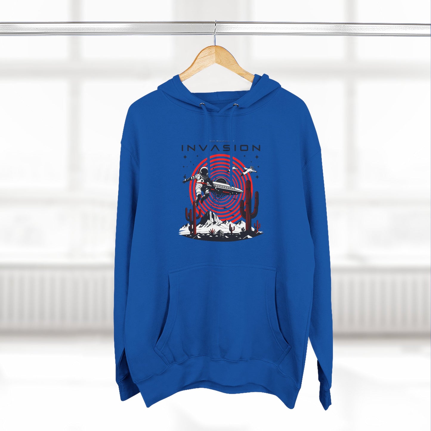 Full Disclosure Alien Invasion Fleece Hoodie, Extraterrestrial Women's Sweatshirt, Outer Space Three-Panel Fleece Jacket, UFO Invasion