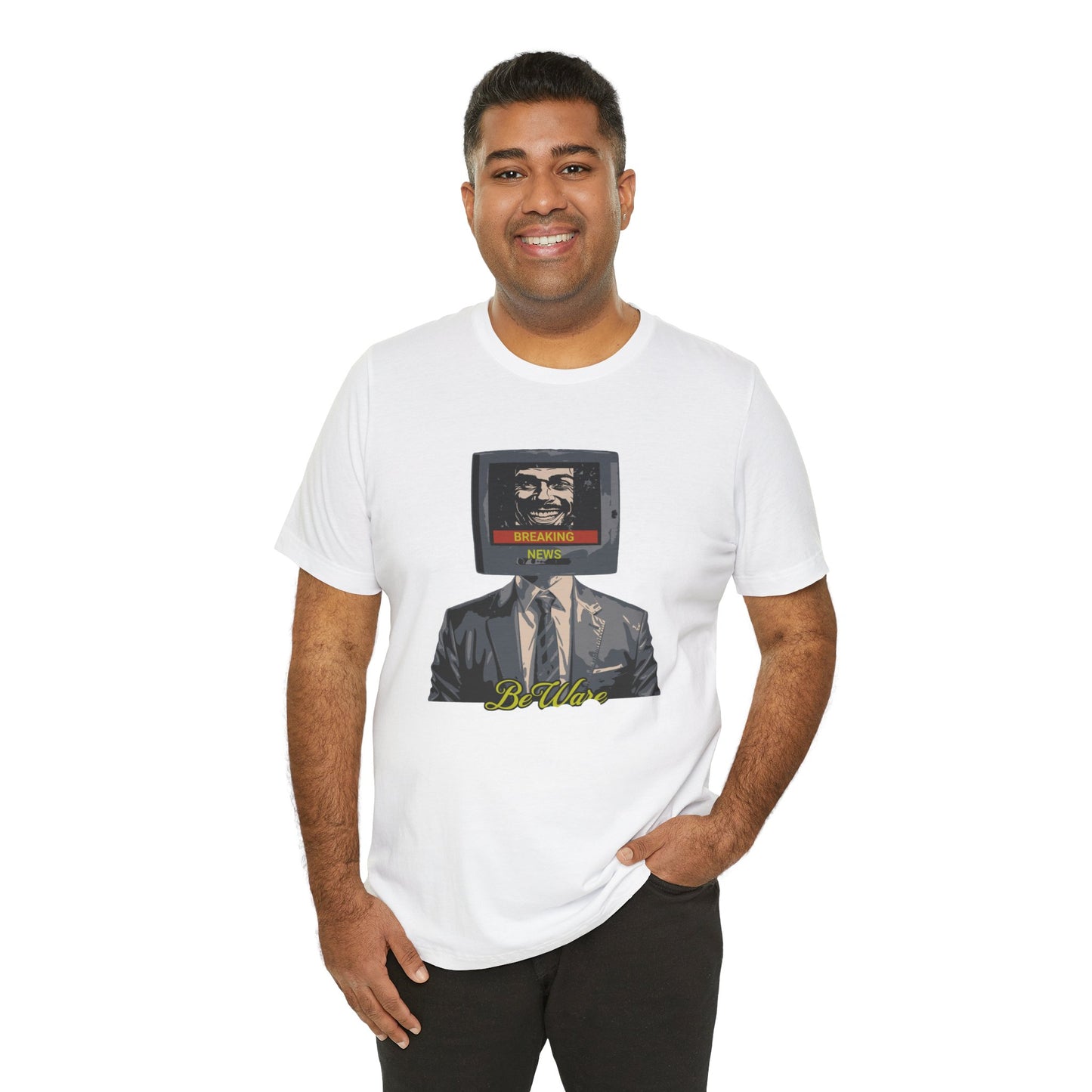 Explore Media Influence with "Beware Breaking New" T-shirt