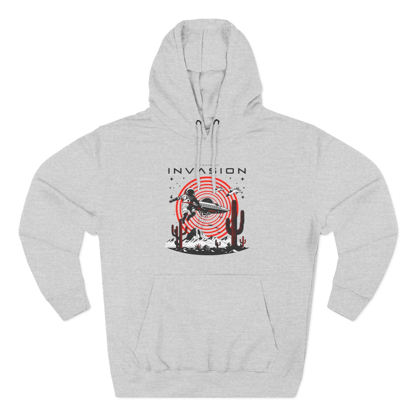 Full Disclosure Alien Invasion Fleece Hoodie, Extraterrestrial Women's Sweatshirt, Outer Space Three-Panel Fleece Jacket, UFO Invasion