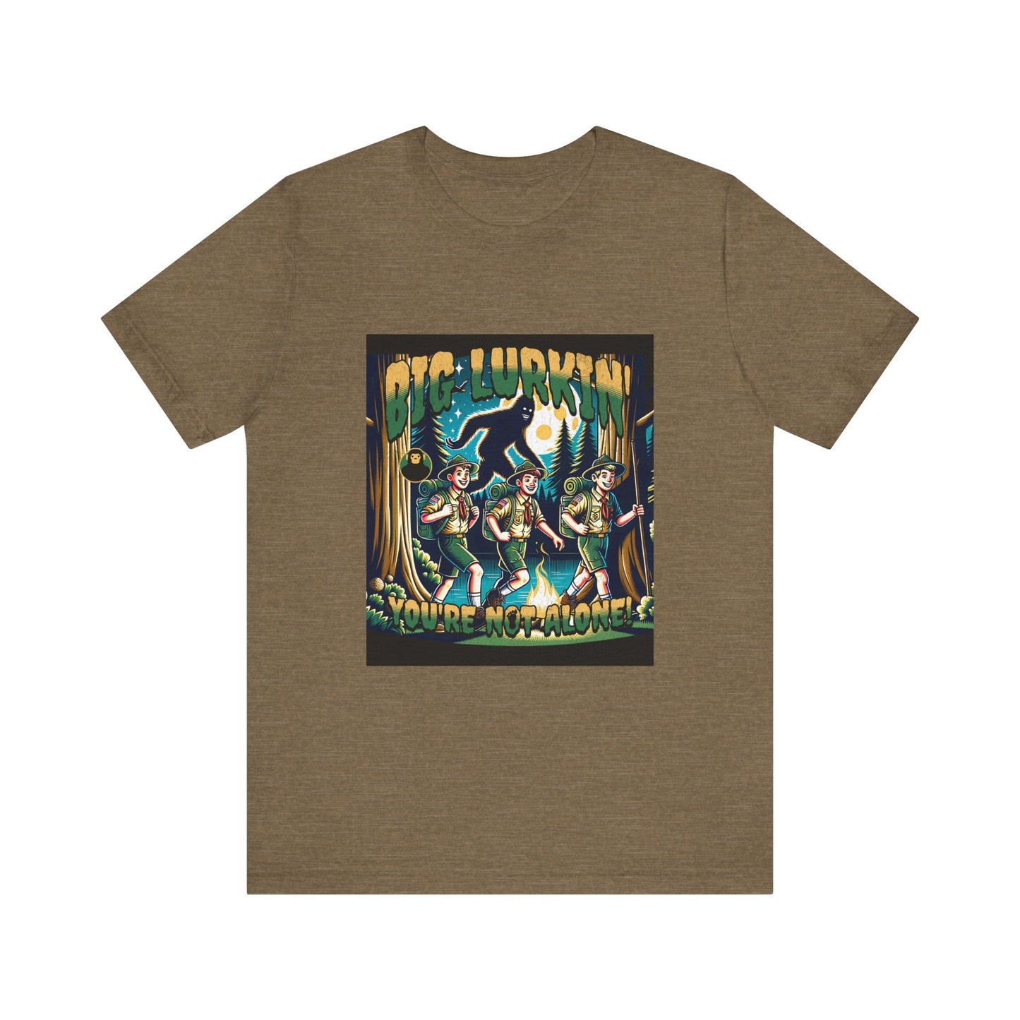 Big Lurkin Bigfoot Tee - Unisex Shirt, Sasquatch T-Shirt, Yeti Top, Cryptid Apparel, Wilderness Gift