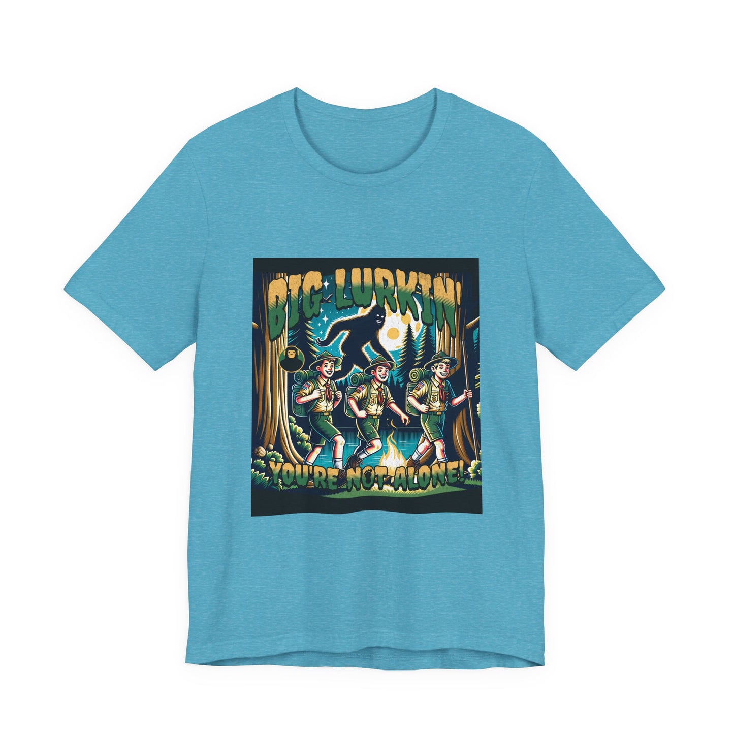 Big Lurkin Bigfoot Tee - Unisex Shirt, Sasquatch T-Shirt, Yeti Top, Cryptid Apparel, Wilderness Gift