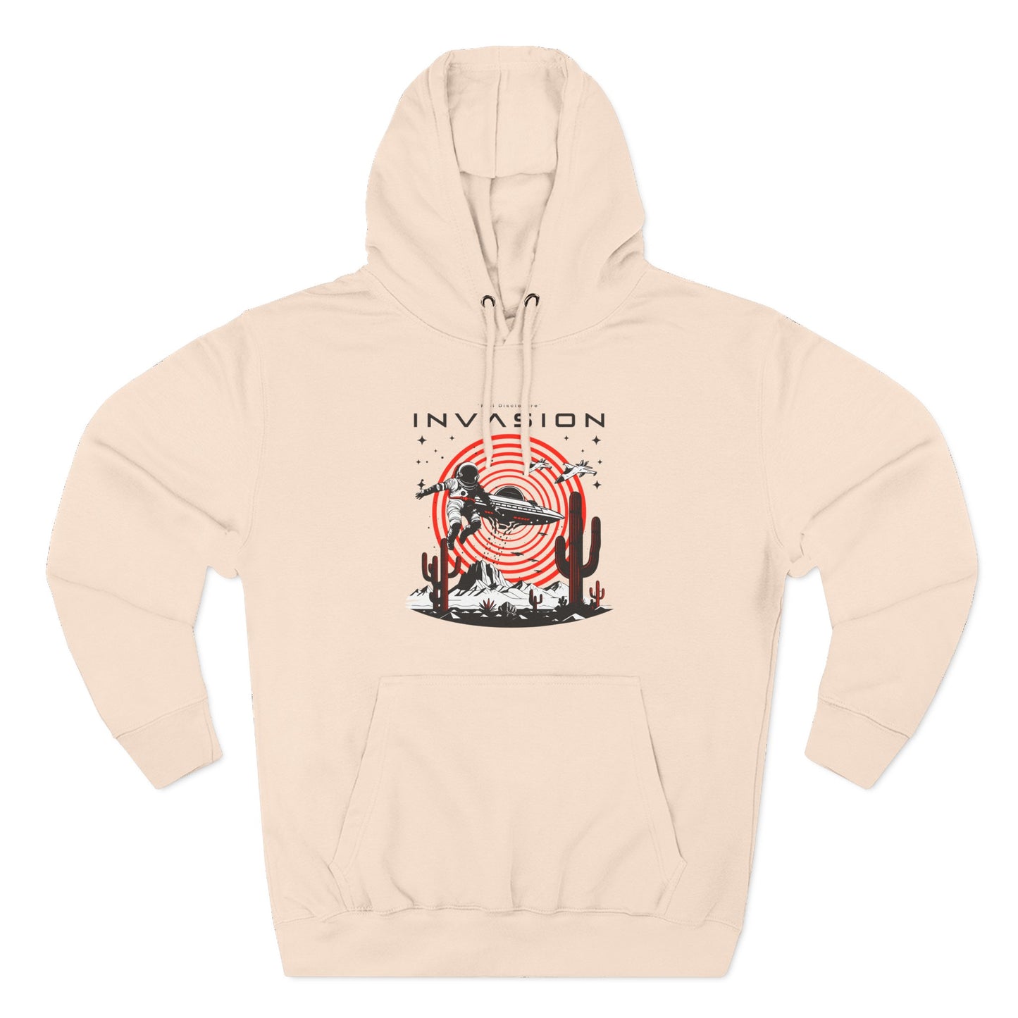 Full Disclosure Alien Invasion Fleece Hoodie, Extraterrestrial Women's Sweatshirt, Outer Space Three-Panel Fleece Jacket, UFO Invasion