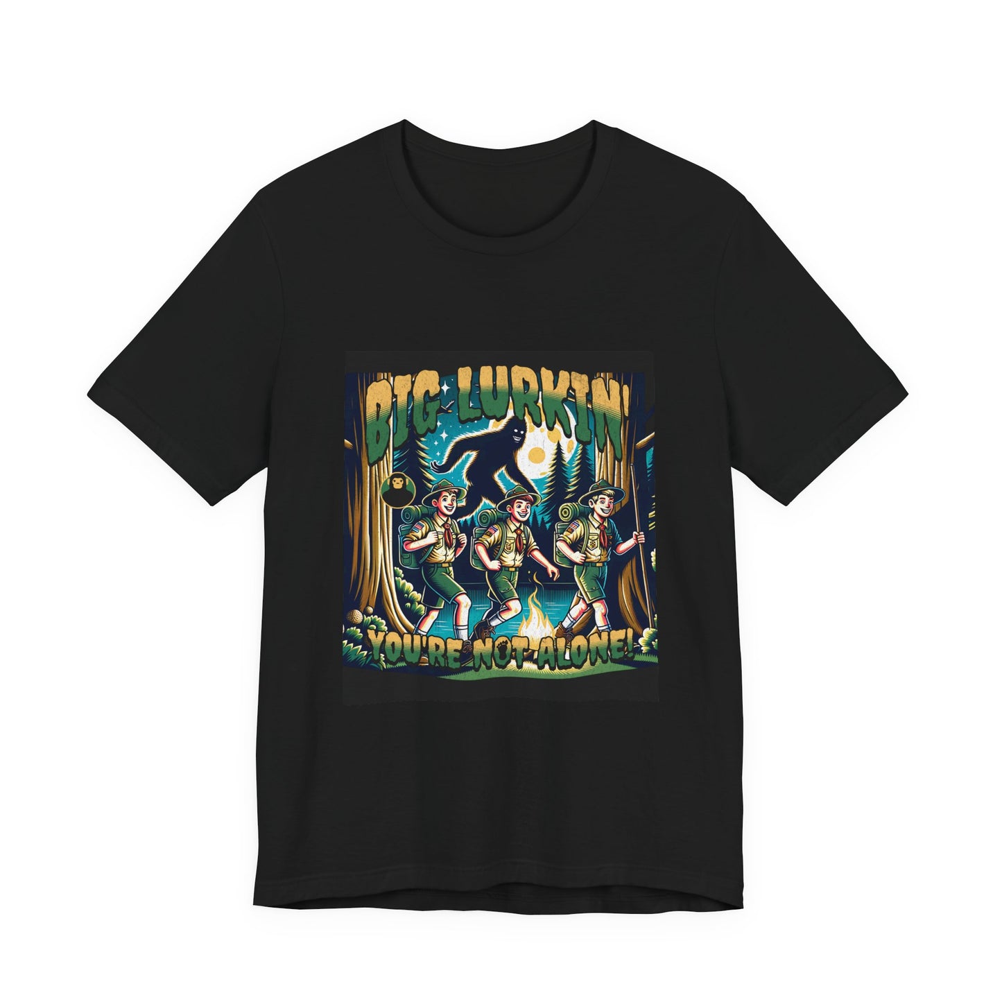 Big Lurkin Bigfoot Tee - Unisex Shirt, Sasquatch T-Shirt, Yeti Top, Cryptid Apparel, Wilderness Gift