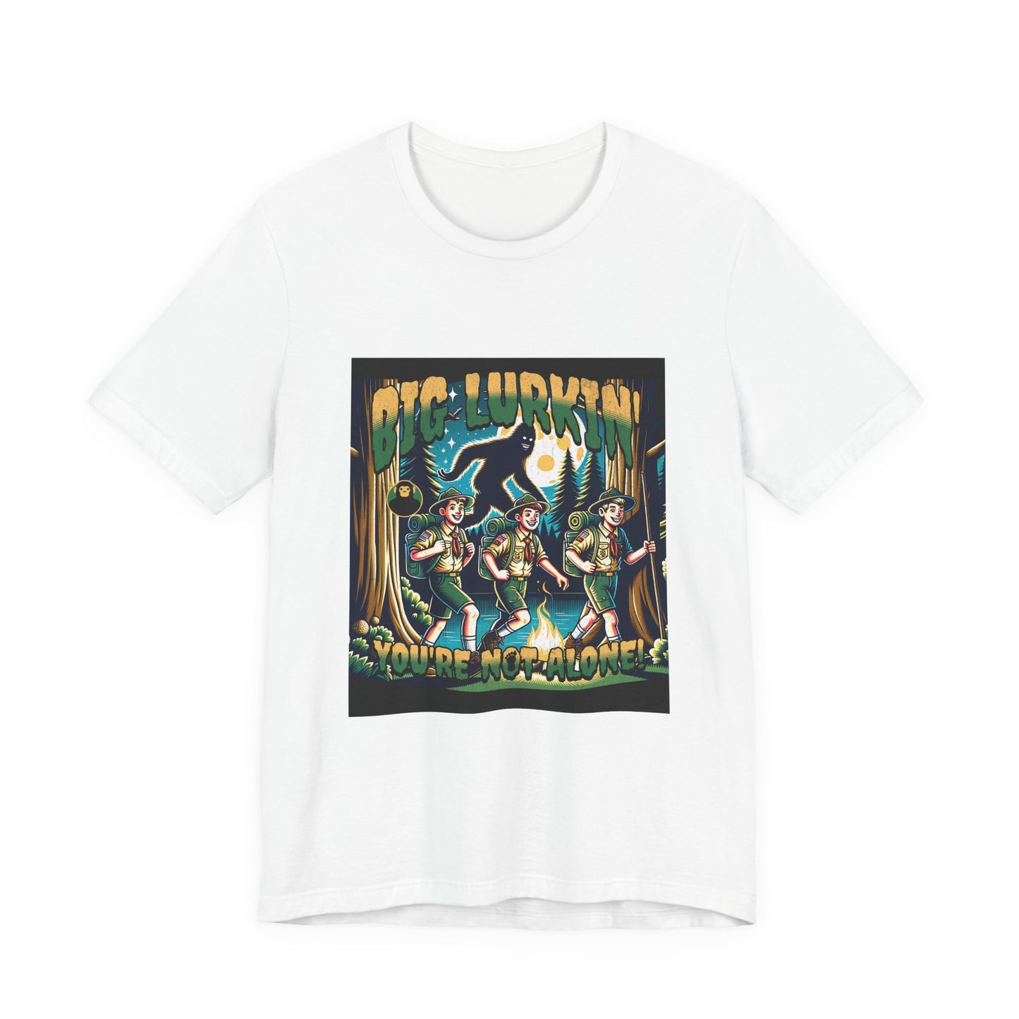 Big Lurkin Bigfoot Tee - Unisex Shirt, Sasquatch T-Shirt, Yeti Top, Cryptid Apparel, Wilderness Gift