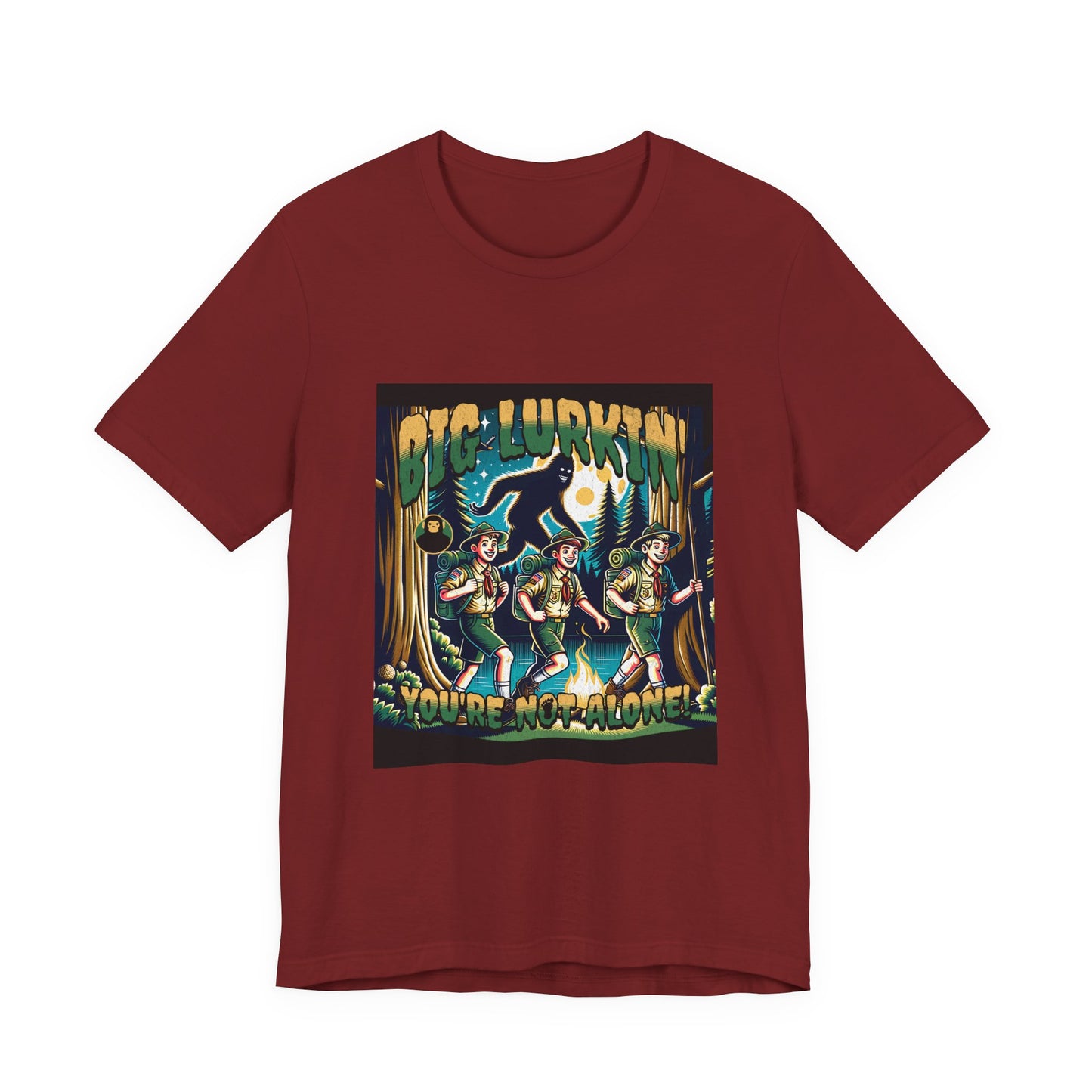 Big Lurkin Bigfoot Tee - Unisex Shirt, Sasquatch T-Shirt, Yeti Top, Cryptid Apparel, Wilderness Gift