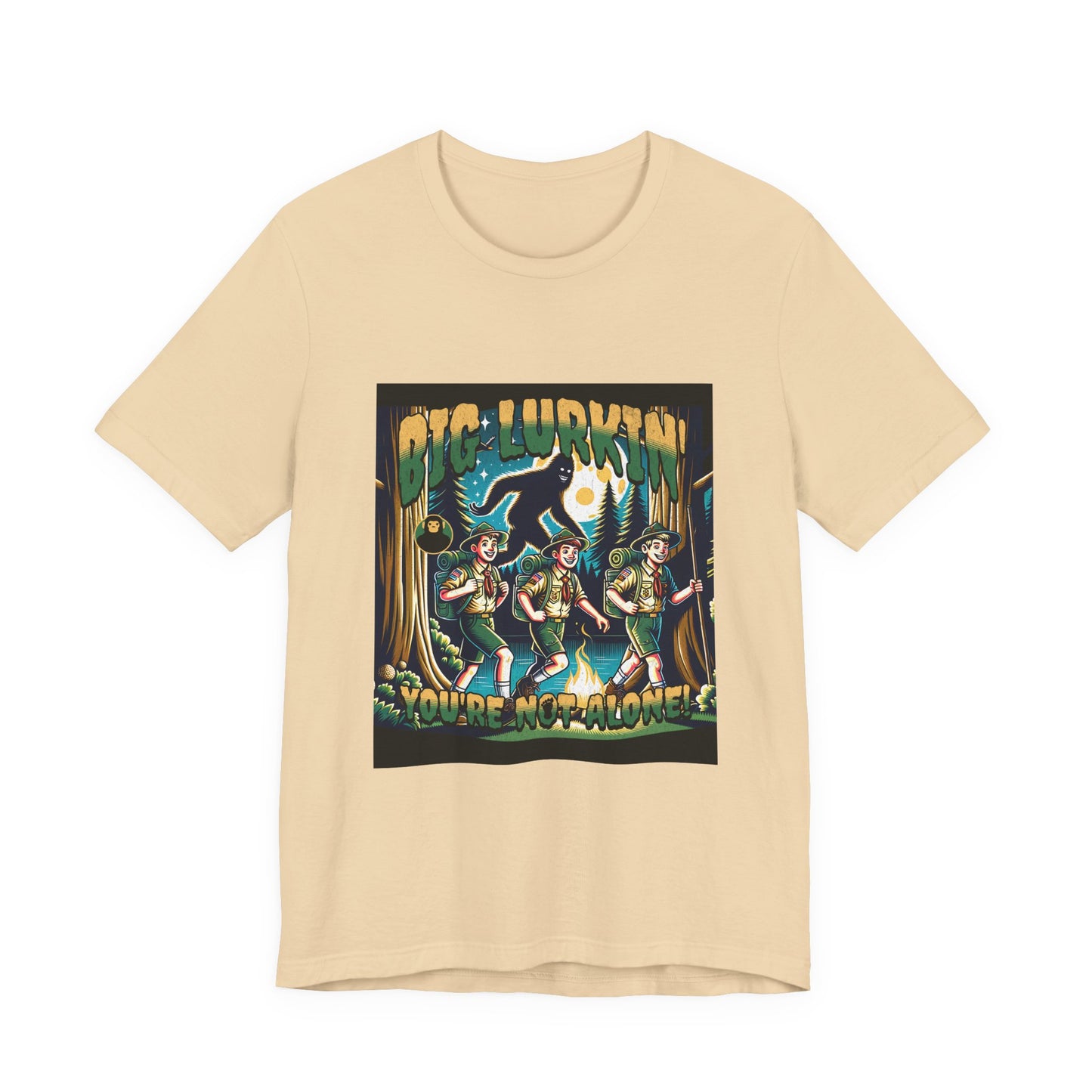 Big Lurkin Bigfoot Tee - Unisex Shirt, Sasquatch T-Shirt, Yeti Top, Cryptid Apparel, Wilderness Gift