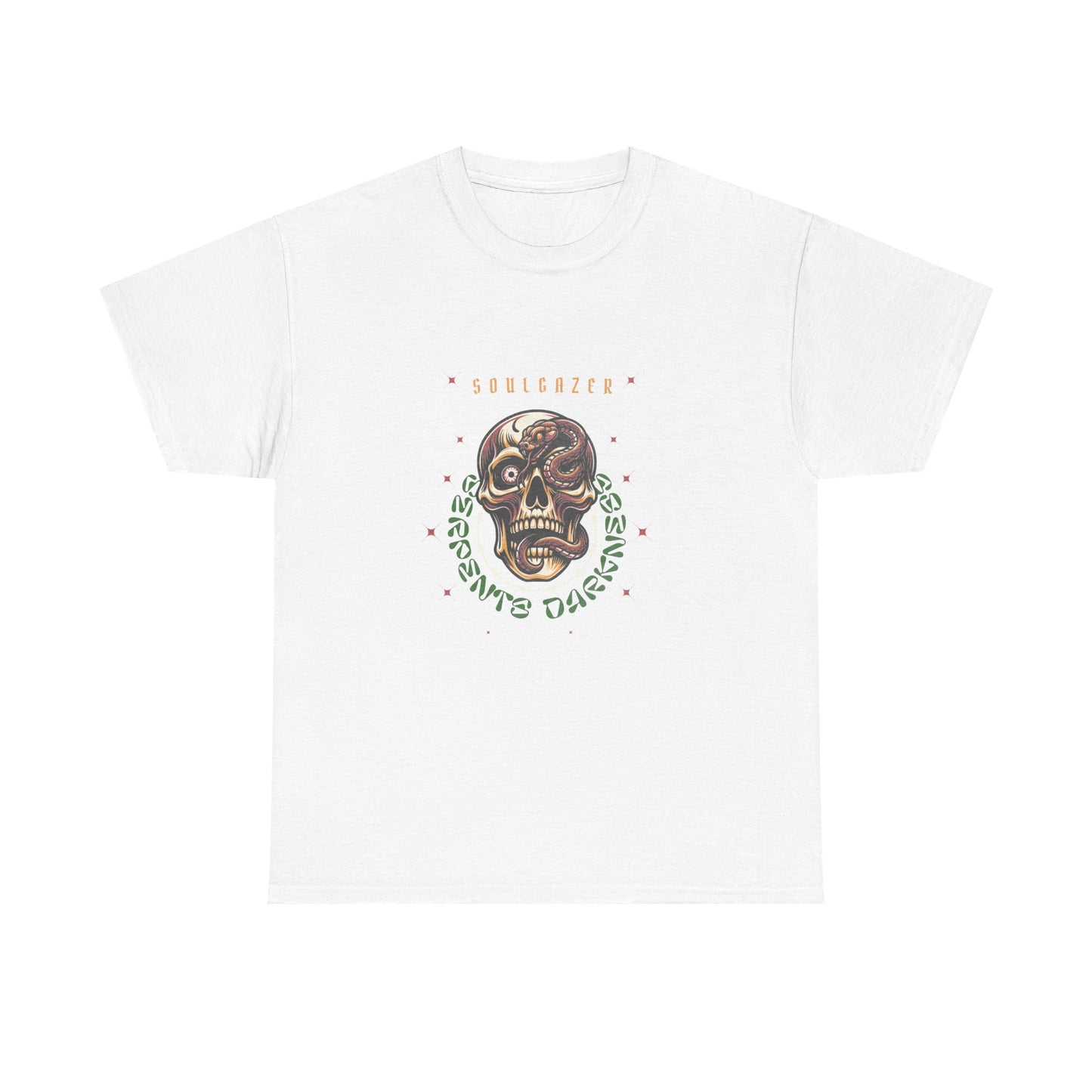 Soulgazer Skeleton Snake Eye Unisex Heavy Cotton Tee | Custom Design