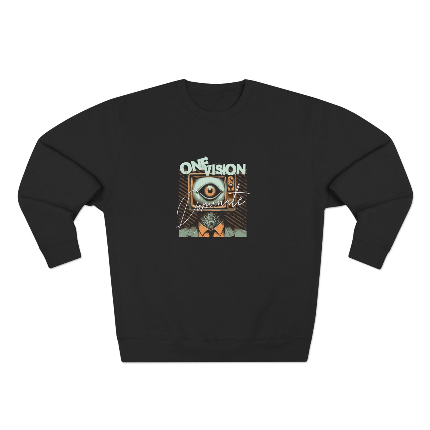 One Vision to Dominate Unisex Crewneck Sweatshirt - Stay Focused, Programmer Gift, Motivational Jumper, Inspirational Pullover, Computer