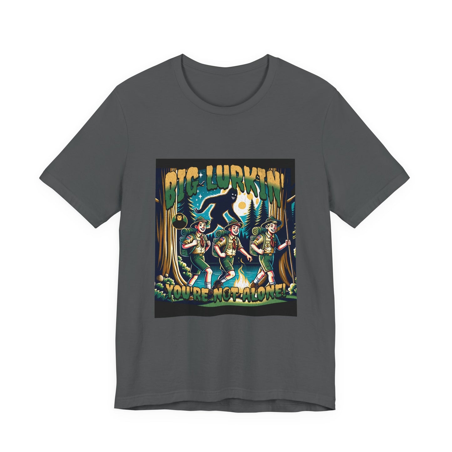 Big Lurkin Bigfoot Tee - Unisex Shirt, Sasquatch T-Shirt, Yeti Top, Cryptid Apparel, Wilderness Gift