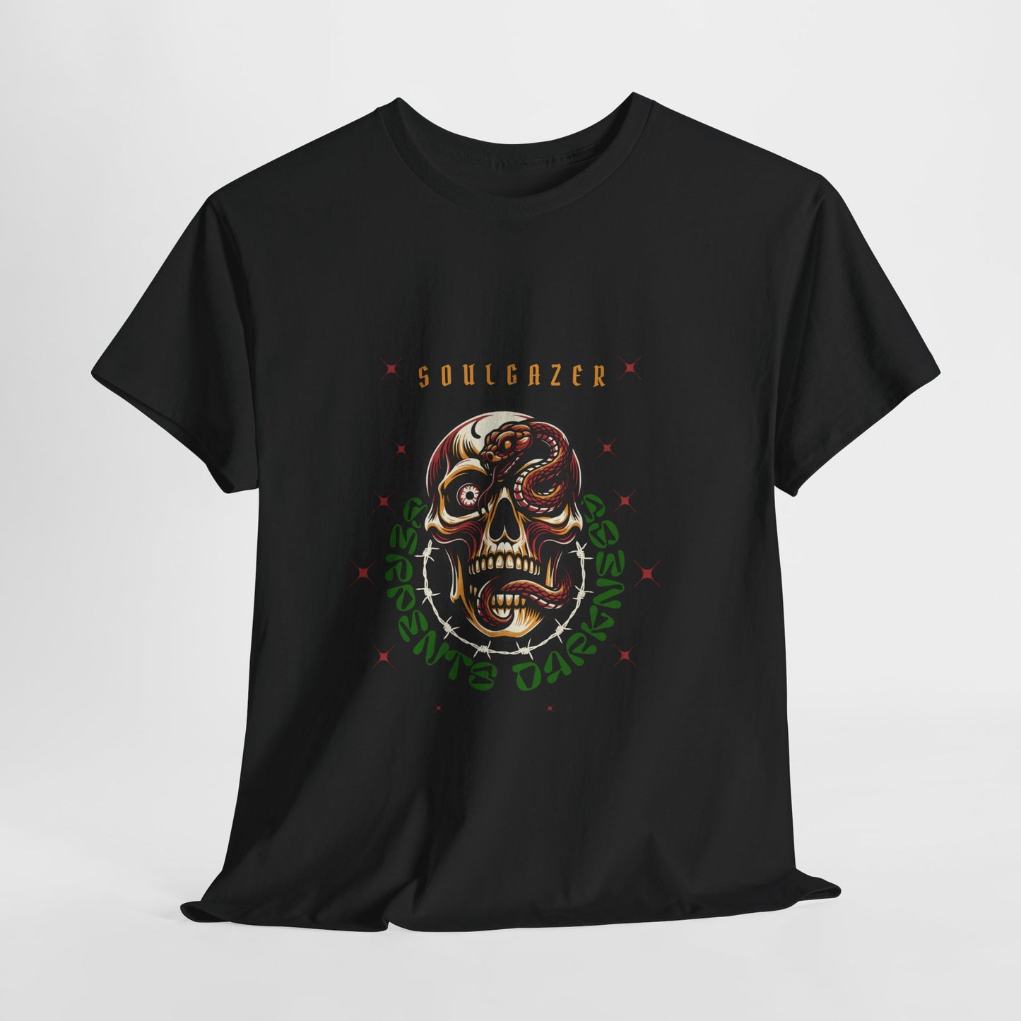 Soulgazer Skeleton Snake Eye Unisex Heavy Cotton Tee | Custom Design