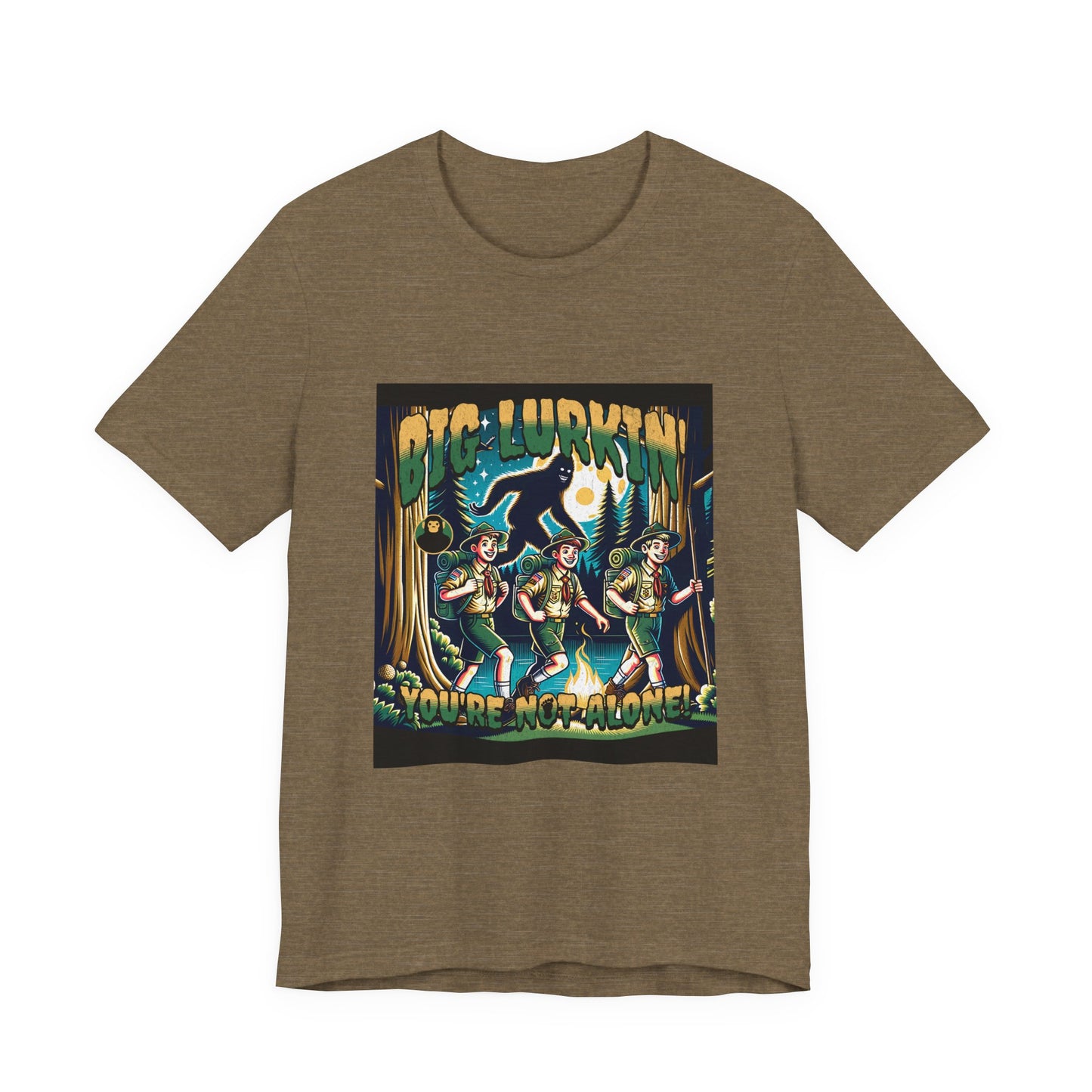 Big Lurkin Bigfoot Tee - Unisex Shirt, Sasquatch T-Shirt, Yeti Top, Cryptid Apparel, Wilderness Gift