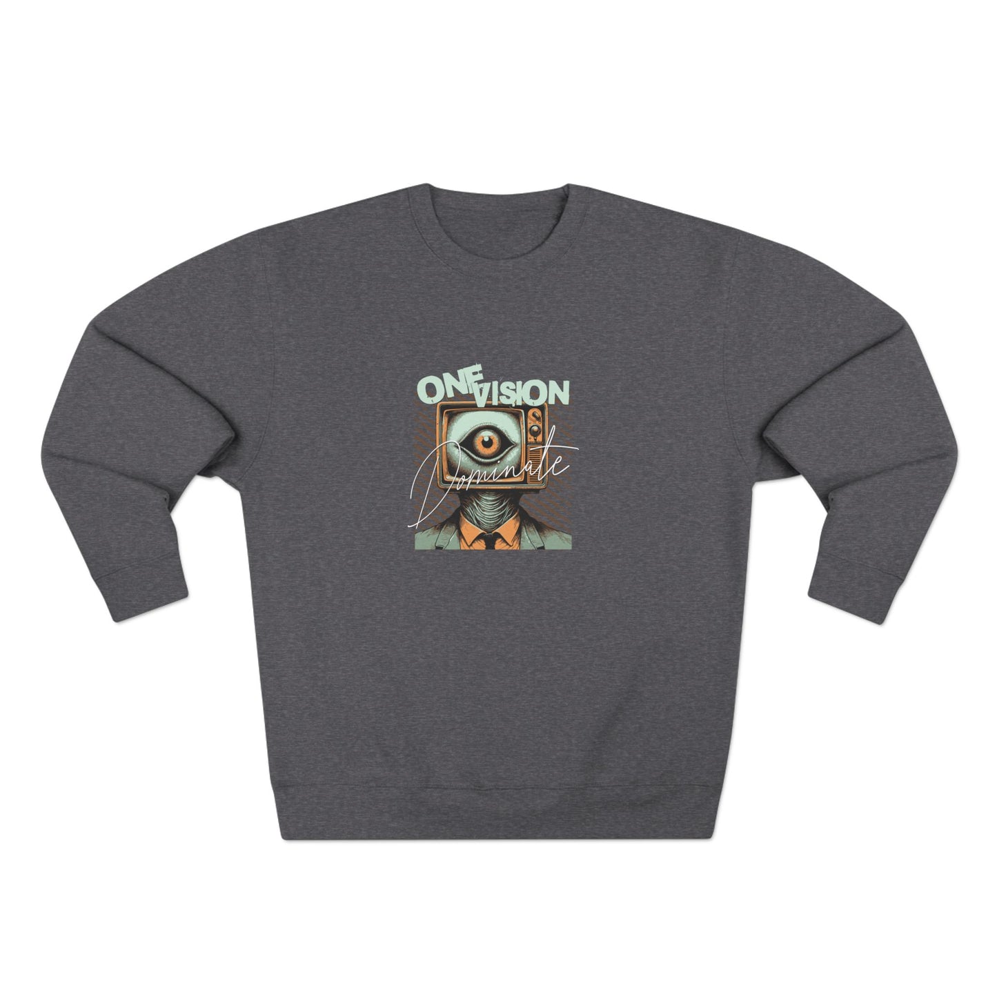 One Vision to Dominate Unisex Crewneck Sweatshirt - Stay Focused, Programmer Gift, Motivational Jumper, Inspirational Pullover, Computer