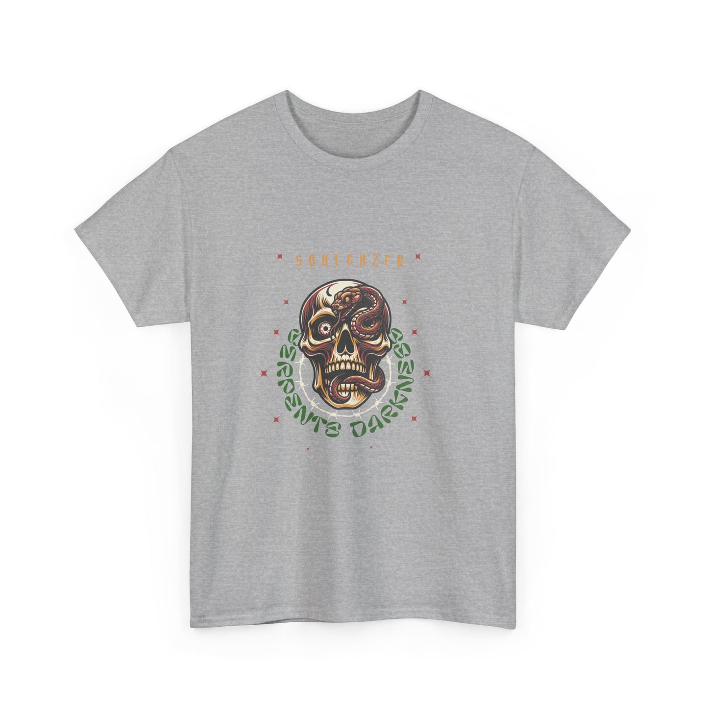 Soulgazer Skeleton Snake Eye Unisex Heavy Cotton Tee | Custom Design