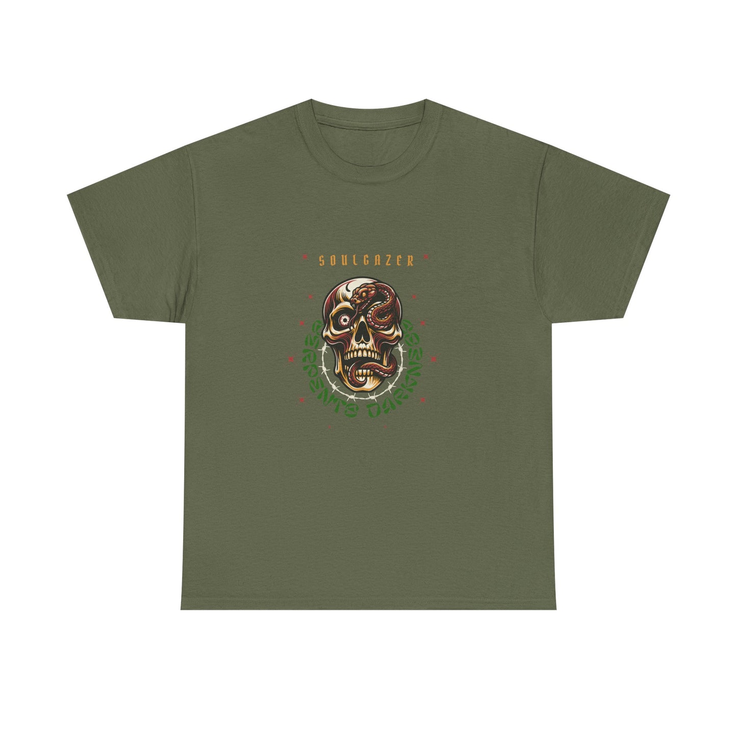 Soulgazer Skeleton Snake Eye Unisex Heavy Cotton Tee | Custom Design