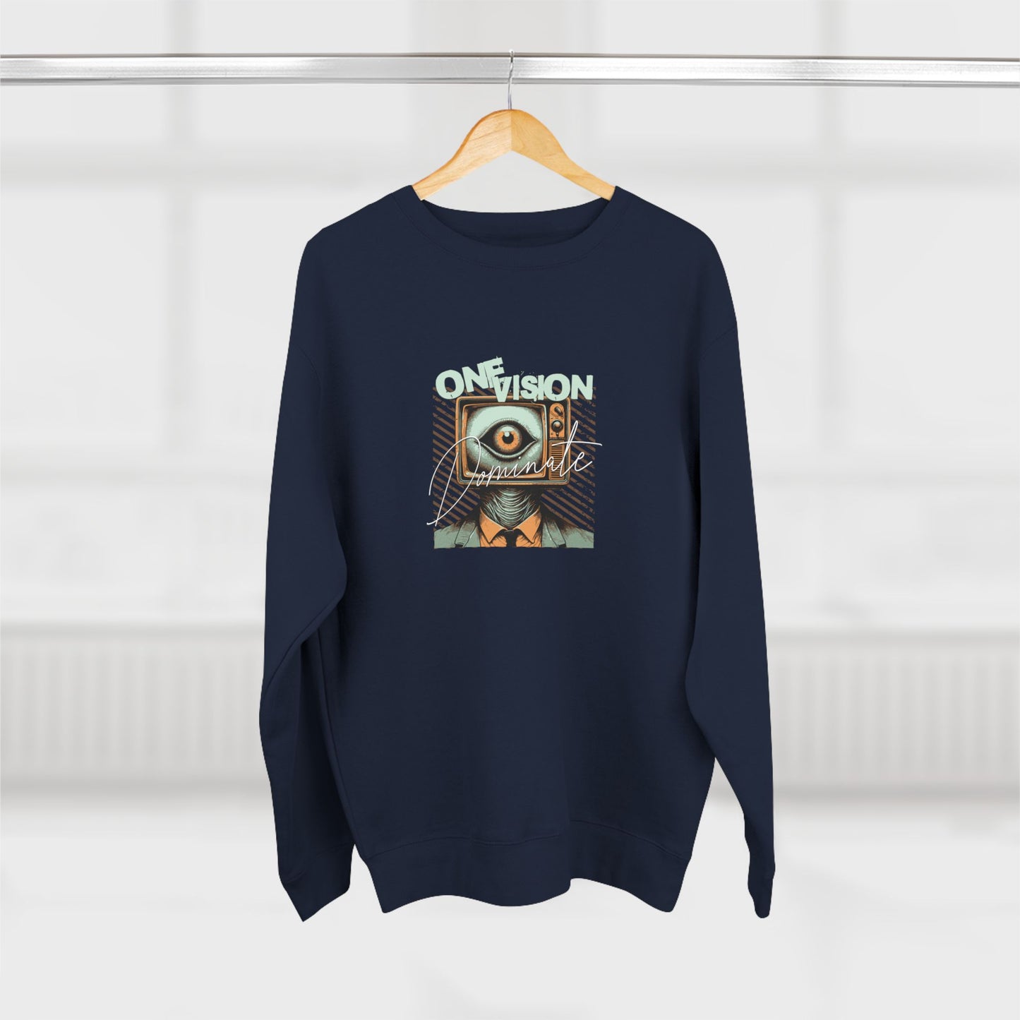 One Vision to Dominate Unisex Crewneck Sweatshirt - Stay Focused, Programmer Gift, Motivational Jumper, Inspirational Pullover, Computer