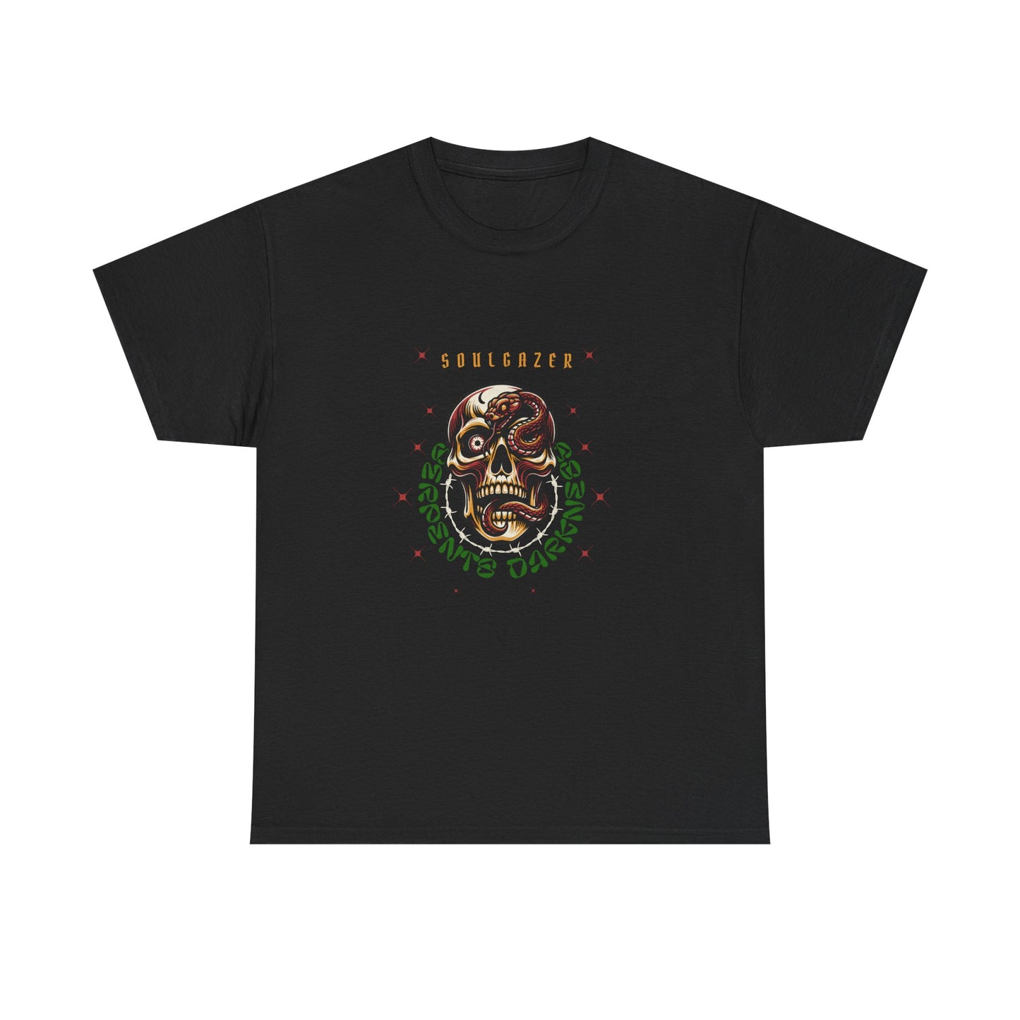 Soulgazer Skeleton Snake Eye Unisex Heavy Cotton Tee | Custom Design