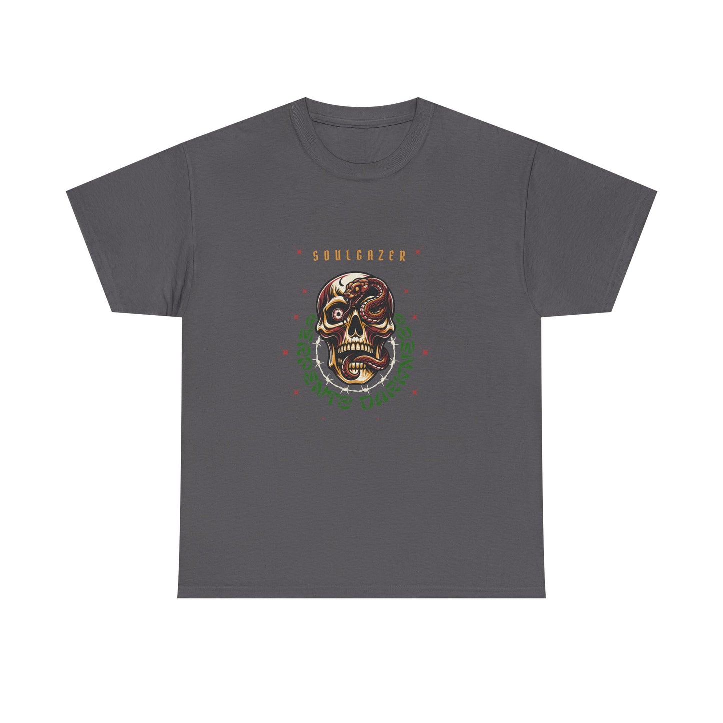 Soulgazer Skeleton Snake Eye Unisex Heavy Cotton Tee | Custom Design