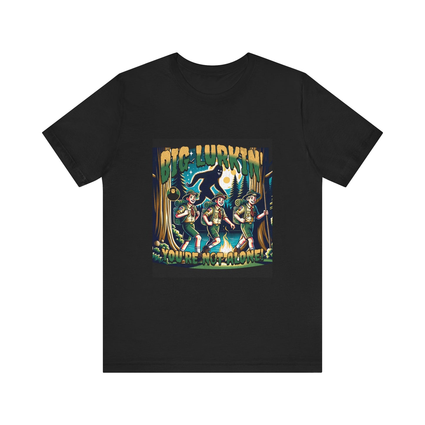 Big Lurkin Bigfoot Tee - Unisex Shirt, Sasquatch T-Shirt, Yeti Top, Cryptid Apparel, Wilderness Gift