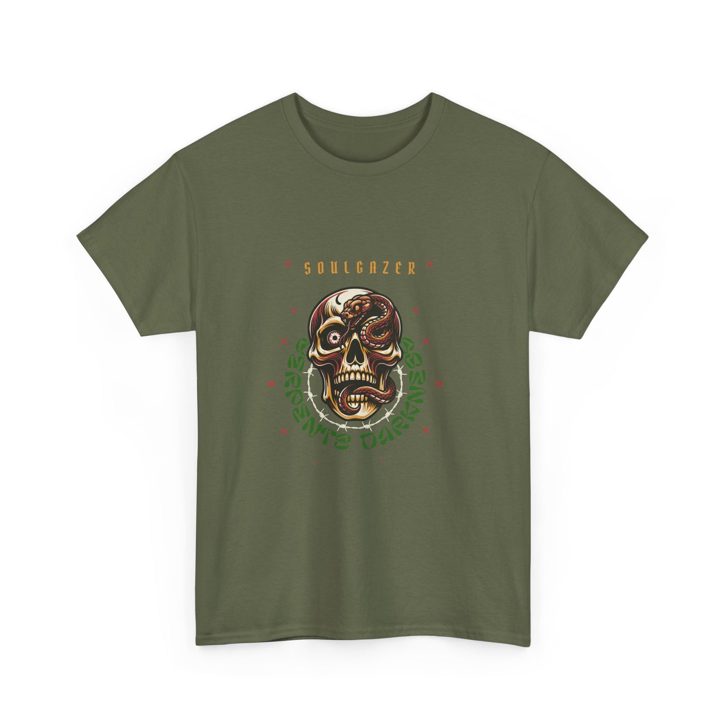 Soulgazer Skeleton Snake Eye Unisex Heavy Cotton Tee | Custom Design