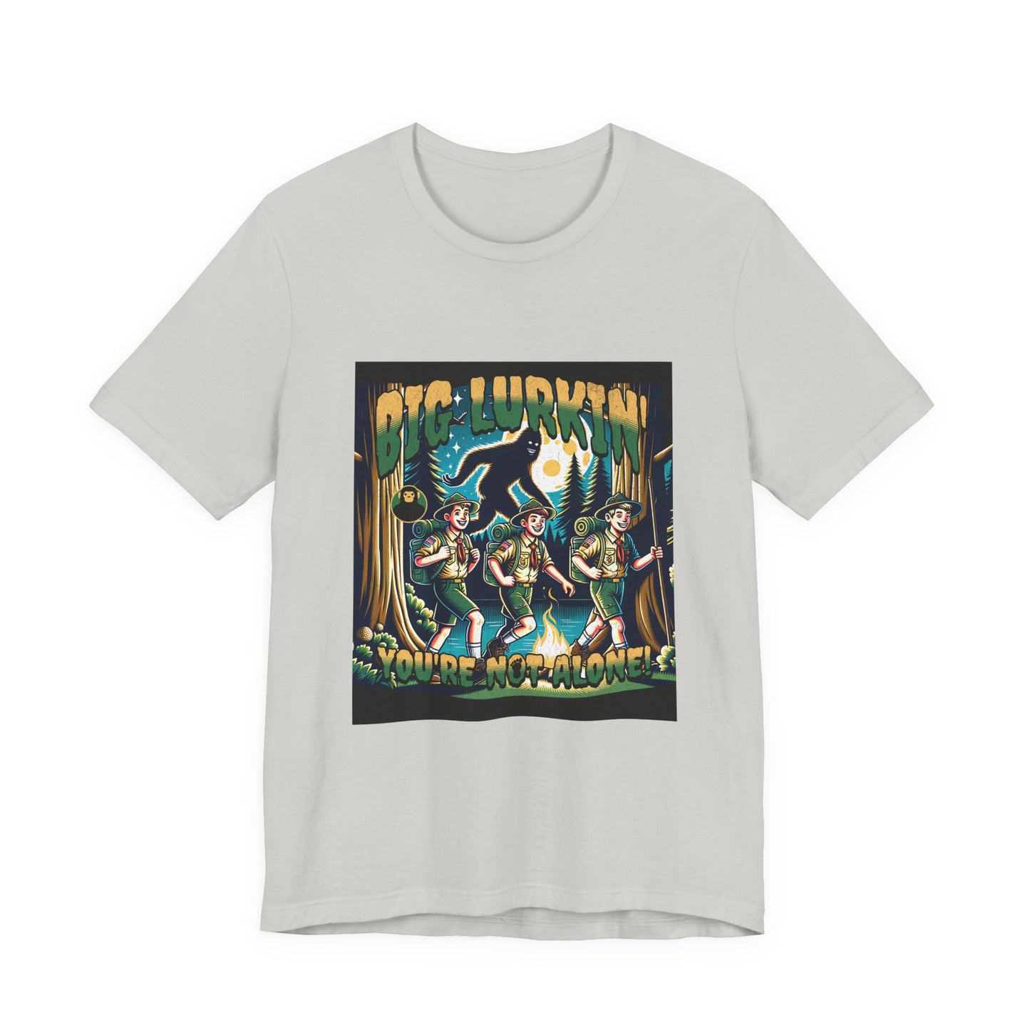 Big Lurkin Bigfoot Tee - Unisex Shirt, Sasquatch T-Shirt, Yeti Top, Cryptid Apparel, Wilderness Gift