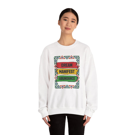 Dream Manifest Abundance Sweatshirt, Law of Attraction Jumper, Positive Manifestation Pullover, Universe Inspiration Clothing, Motivational