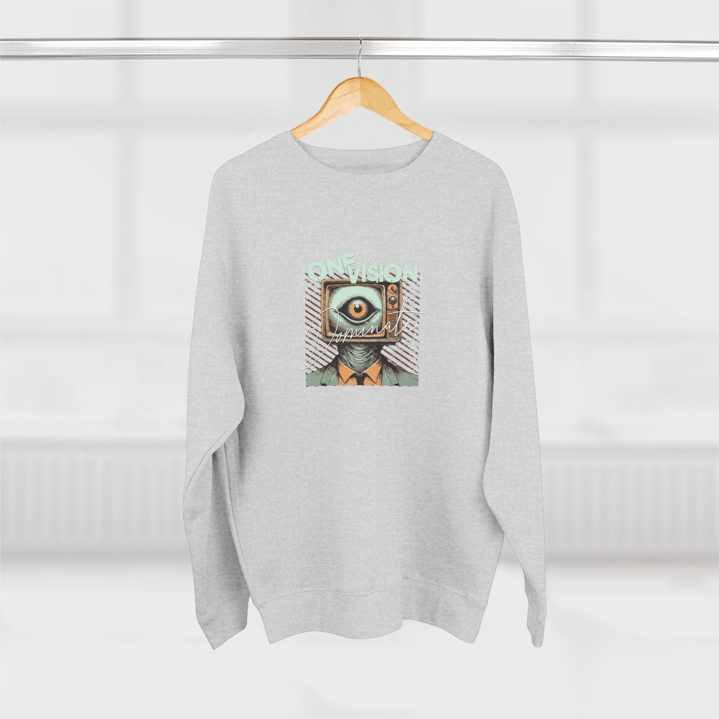 One Vision to Dominate Unisex Crewneck Sweatshirt - Stay Focused, Programmer Gift, Motivational Jumper, Inspirational Pullover, Computer