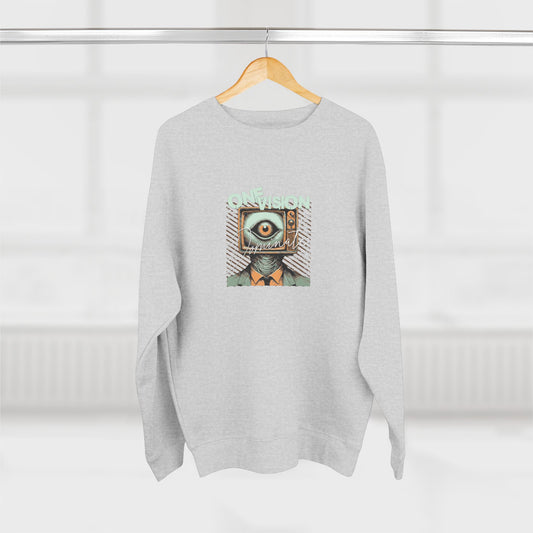 One Vision to Dominate Unisex Crewneck Sweatshirt - Stay Focused, Programmer Gift, Motivational Jumper, Inspirational Pullover, Computer
