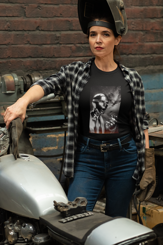 Metallic Alien Unisex Tee, Machines Technology Takeover Shirt, Futuristic Graphic Tee, Sci-Fi Lover Gift, Alien Invasion T-Shirt, Space