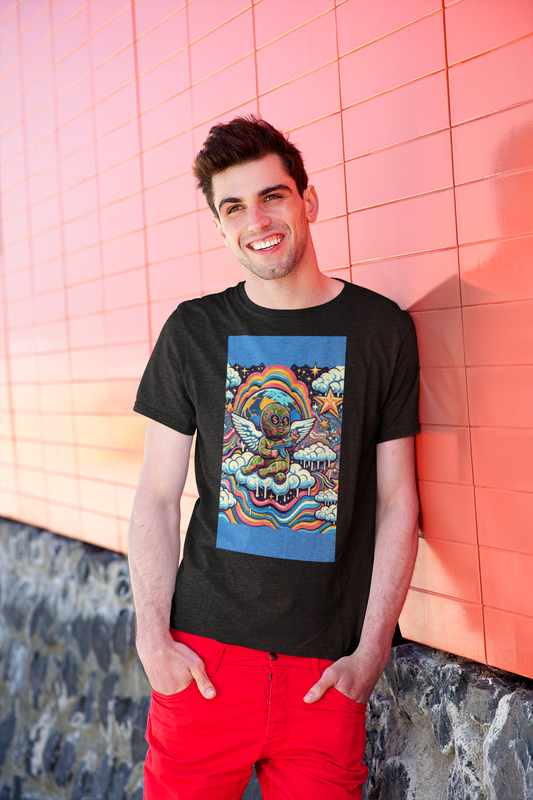 Gangster Alien Tee, Men's Graphic T-Shirt, UFO Lover Gift, Extraterrestrial Clothing, Cosmic Streetwear, Space Themed Shirt