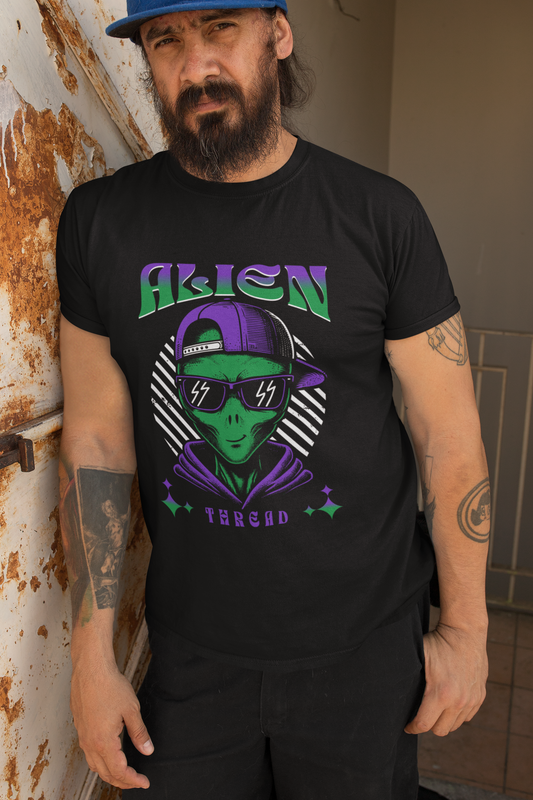 Alien Thread Merch Tee, Extraterrestrial UFO Shirt, Alien Conspiracy T-Shirt, Sci-Fi Graphic Tee, Space Lover Gift, Area 51 Apparel