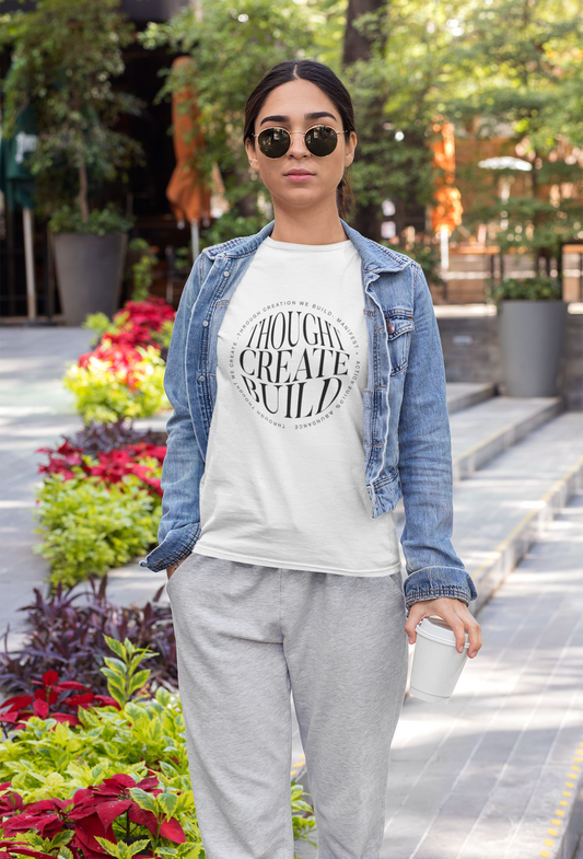 Thought Create Build Manifest Shirt  Spiritual Manifestation Tee  Positive Mindset Affirmation T-Shirt Law of Attraction Tee