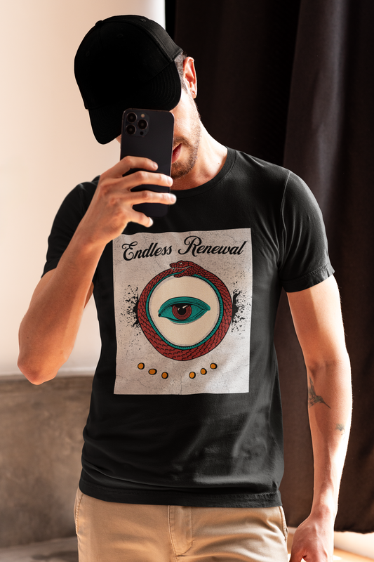 Endless Renewal All Seeing Eye Snake Unisex Heavy Cotton Tee | Custom Design