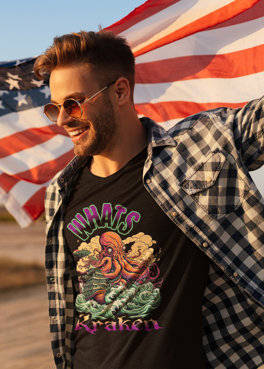 Dive into Mythical Style with "What's Kraken" T-shirt