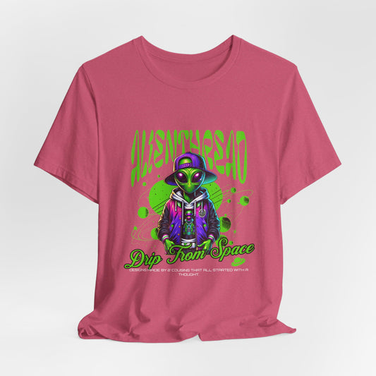 Alien Thread Drip Unisex Tee, Extraterrestrial Shirt, Space Lover Gift, Sci-Fi T-Shirt, UFO Clothing