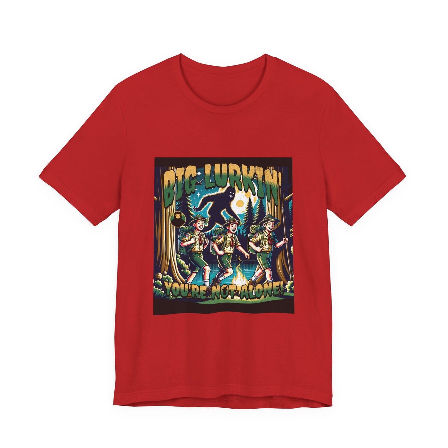 Big Lurkin Bigfoot Tee - Unisex Shirt, Sasquatch T-Shirt, Yeti Top, Cryptid Apparel, Wilderness Gift