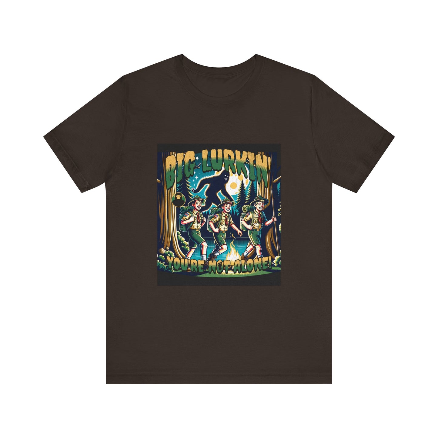 Big Lurkin Bigfoot Tee - Unisex Shirt, Sasquatch T-Shirt, Yeti Top, Cryptid Apparel, Wilderness Gift