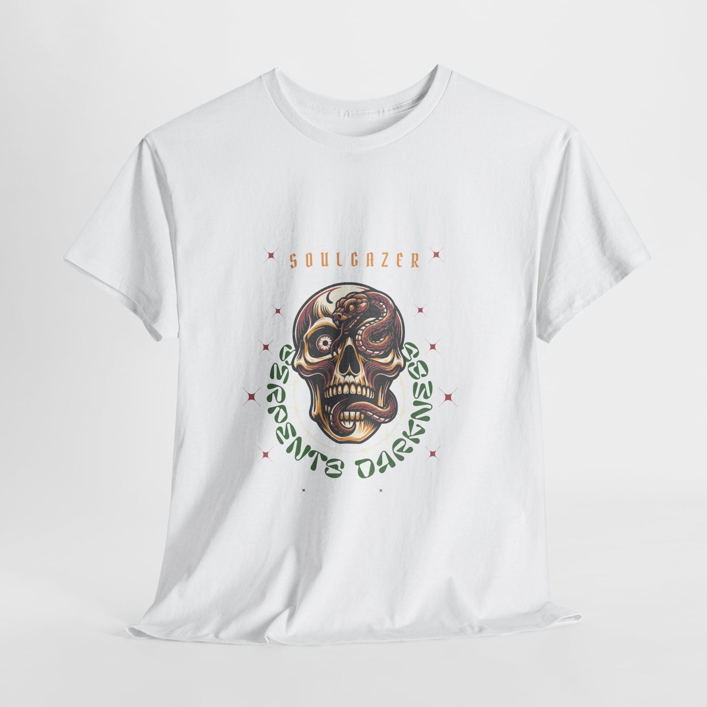 Soulgazer Skeleton Snake Eye Unisex Heavy Cotton Tee | Custom Design