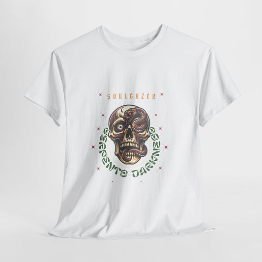 Soulgazer Skeleton Snake Eye Unisex Heavy Cotton Tee | Custom Design