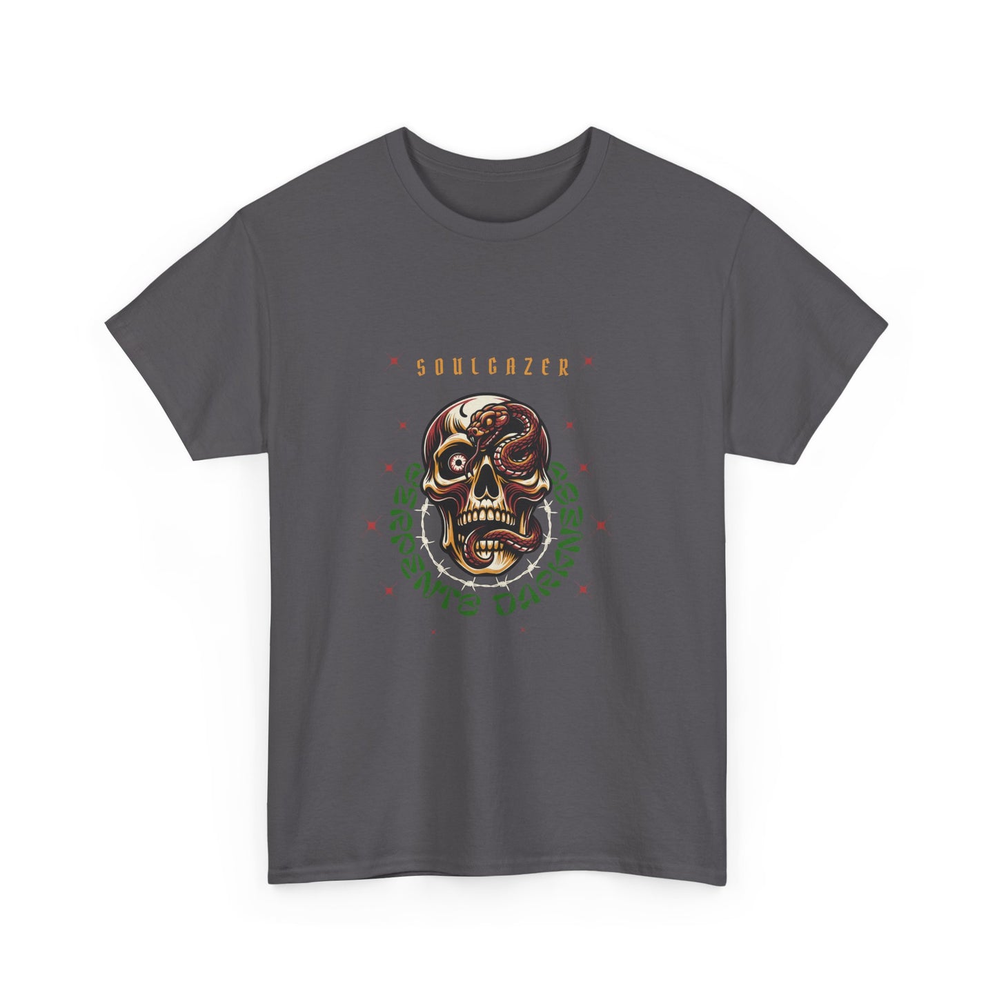 Soulgazer Skeleton Snake Eye Unisex Heavy Cotton Tee | Custom Design