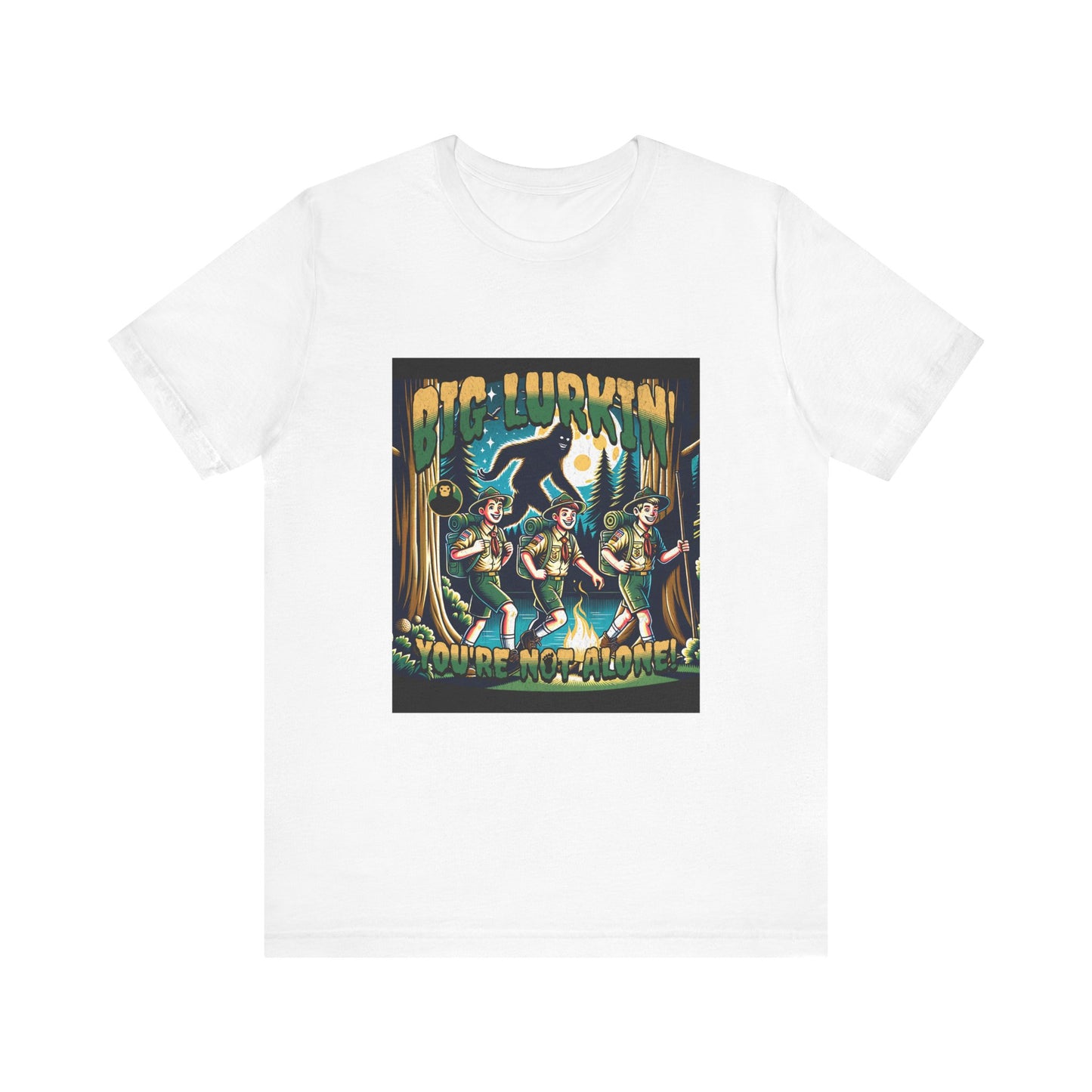 Big Lurkin Bigfoot Tee - Unisex Shirt, Sasquatch T-Shirt, Yeti Top, Cryptid Apparel, Wilderness Gift