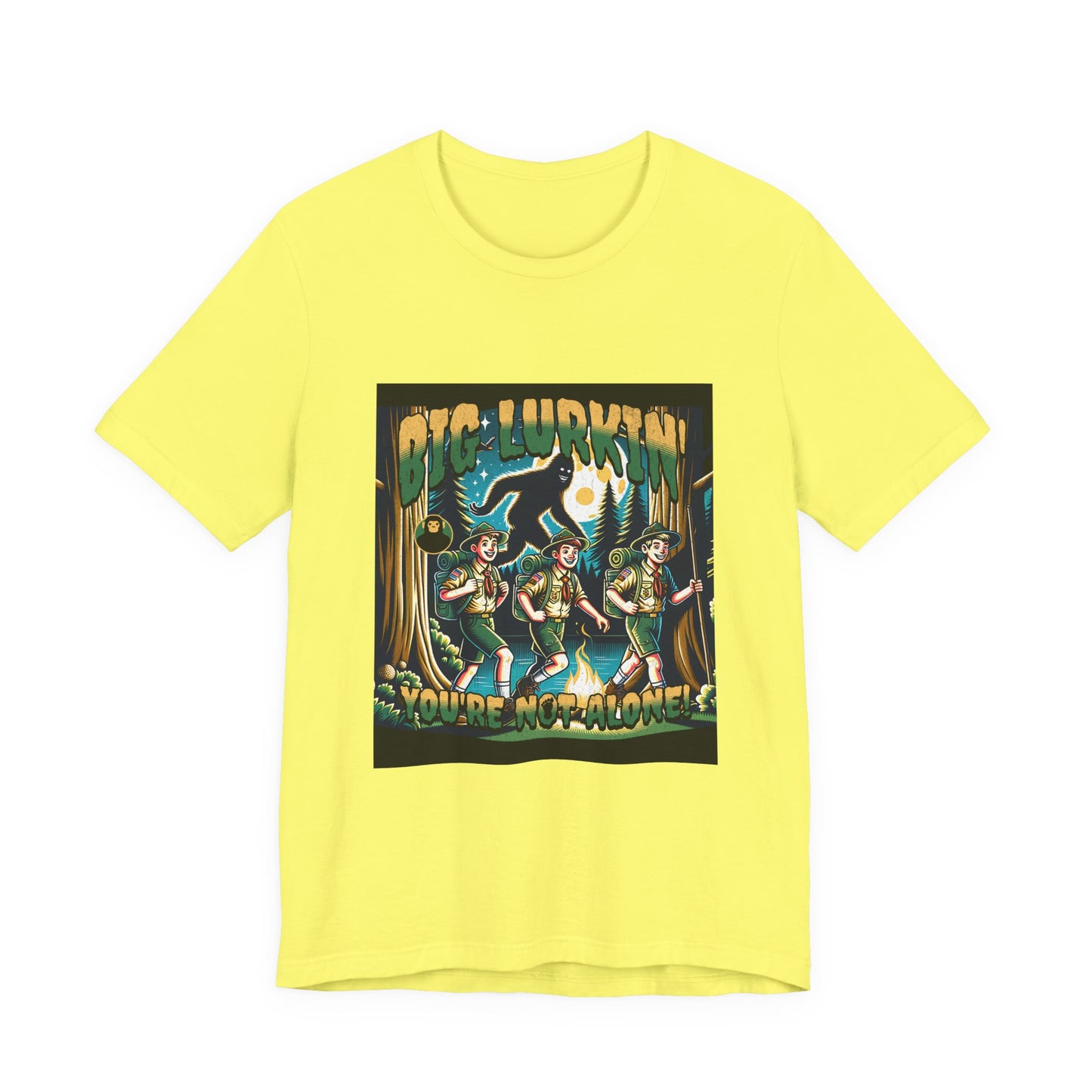 Big Lurkin Bigfoot Tee - Unisex Shirt, Sasquatch T-Shirt, Yeti Top, Cryptid Apparel, Wilderness Gift