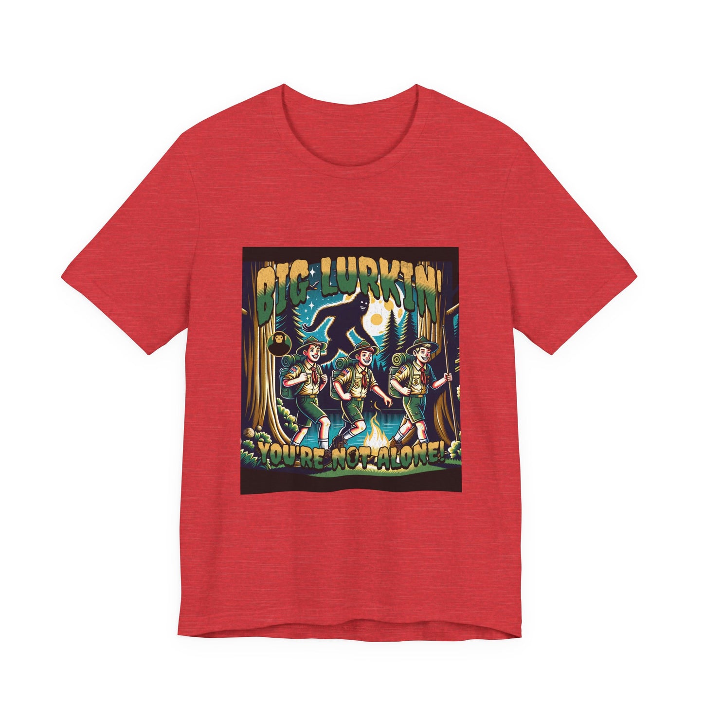 Big Lurkin Bigfoot Tee - Unisex Shirt, Sasquatch T-Shirt, Yeti Top, Cryptid Apparel, Wilderness Gift