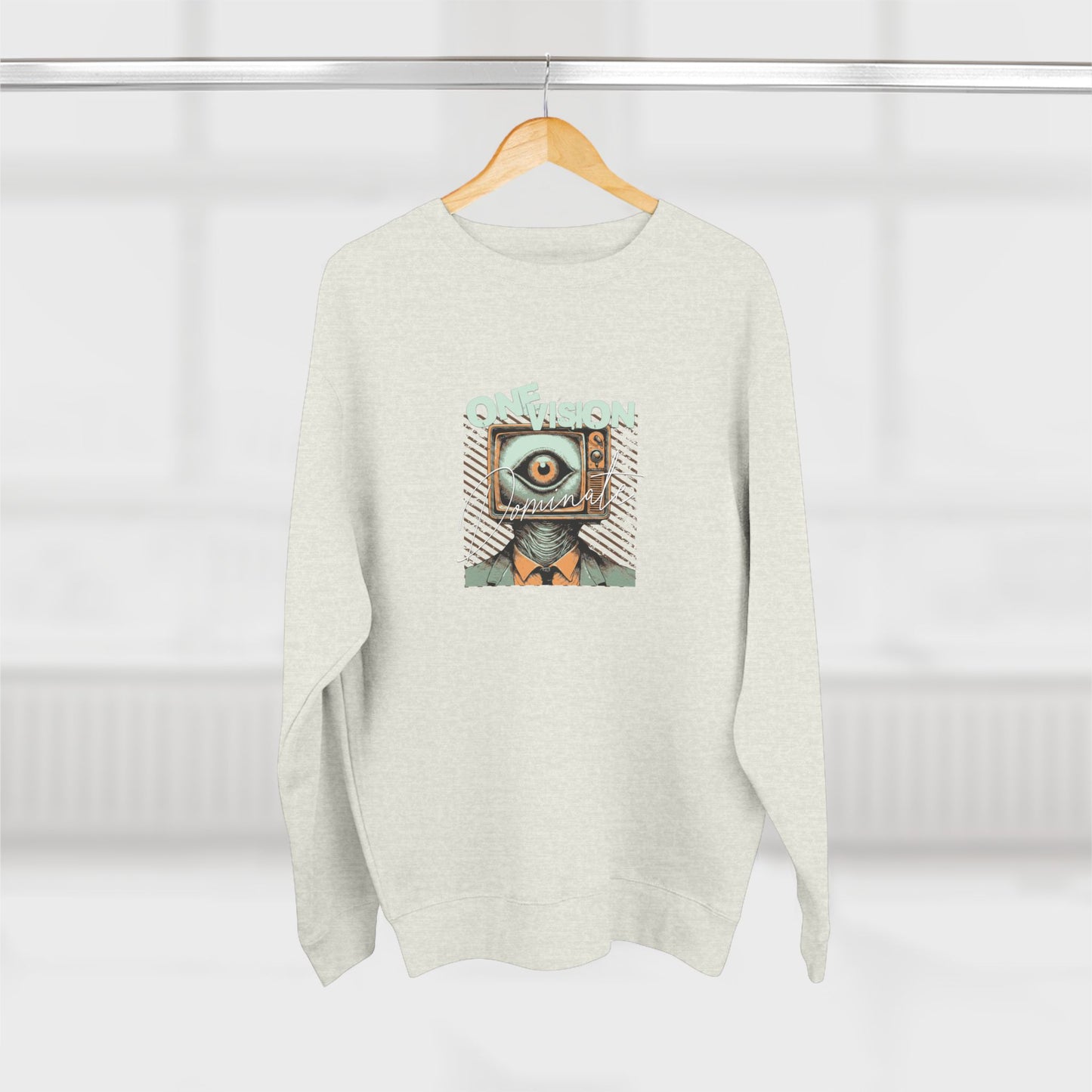 One Vision to Dominate Unisex Crewneck Sweatshirt - Stay Focused, Programmer Gift, Motivational Jumper, Inspirational Pullover, Computer